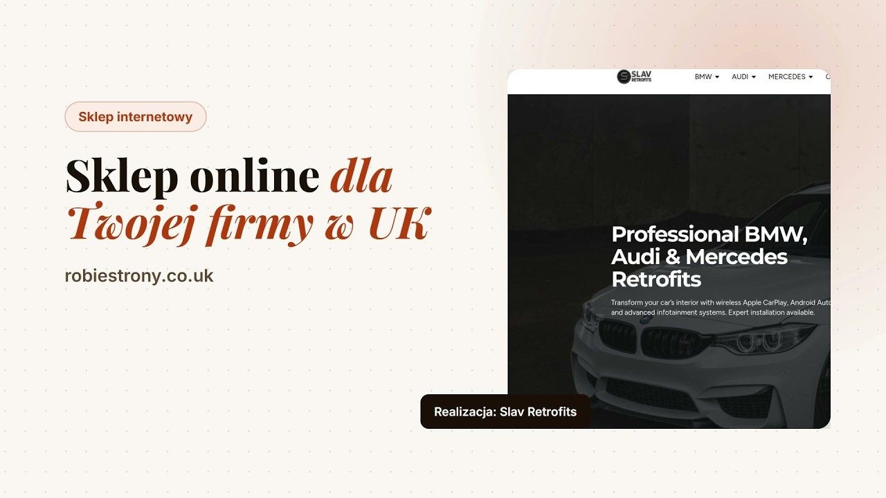 Tworzenie sklepów internetowych w UK dla polskich firm | od £997